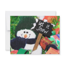 let it snow in cartoon invitations