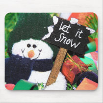 let it snow in cartoon mousepads