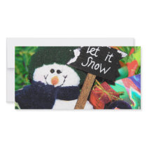 let it snow in cartoon photo cards