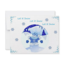 LET IT SNOW PERSONALIZED INVITATIONS