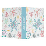 Let it Snow Pastel Snowflakes Christmas Vinyl Binders