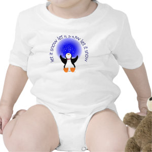 Let it Snow Penguin Baby Shirt shirt