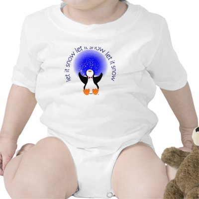 Let it Snow Penguin Baby Shirt by imagefactory