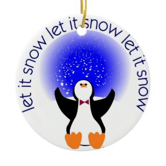 Let It Snow Penguin Ornament