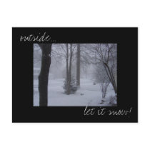 'Let it snow' photo postcard
