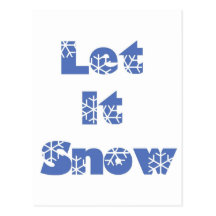 Let It Snow Post Cards