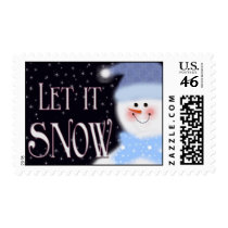 Let it snow postage stamp