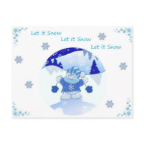 LET IT SNOW postcards