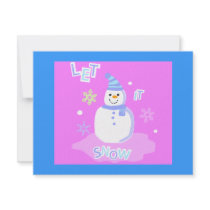 let it snow screen invitations