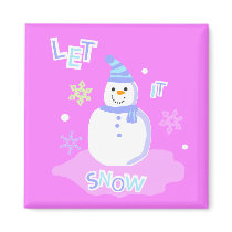 let it snow screen magnets