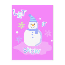 let it snow screen postcards