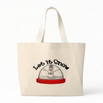 Let It Snow, Snow Globe bags by funnyholidaytshirts Let It Snow, Snow Globe bags