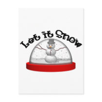 Let It Snow, Snow Globe postcards