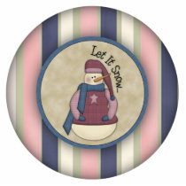 Let It Snow Snowman Christmas Ornament photo sculptures