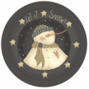 Let It Snow Snowman Christmas Tree Ornament photo sculptures