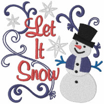 Let It Snow Snowman embroidered shirts