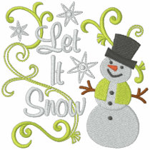Let It Snow Snowman embroidered shirts