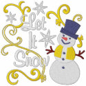 Let It Snow Snowman embroidered shirts