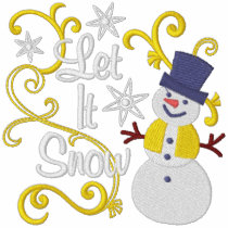 Let It Snow Snowman embroidered shirts