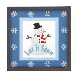 Let It Snow: Snowman Jewelry Box Premium Trinket Boxes