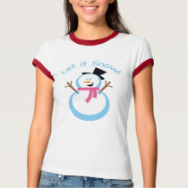 Let it Snow Snowman t-shirts