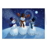 Let It Snow Snowmen Christmas Card