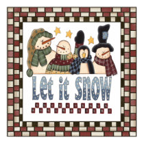Let It Snow Snowmen Poster posters
