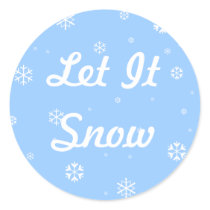 Let It Snow Round Stickers