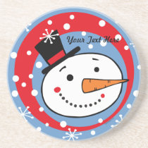 Let It Snowman Personalized Coaster coasters