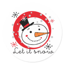 Let It Snowman Sticker