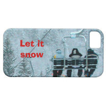 Let it snox, above the  trees iPhone 5 case