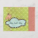 Let Love Chirp Easter Invitation Postcard - Invite everyone you love to Easter brunch with this cute invitation! This adorable invitation features 3D effects, a chirping chick, magical spring colors, and plenty of space to easily add your event information.