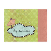 Let Love Chirp Easter Invitation postcards