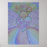 Let Love, Let God Guardian Angel Art Print Poster Let Love, Let God Guardian Angel Art Print Poster