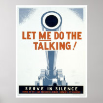 Let me do the Talking! Serve in Silence - WPA Print