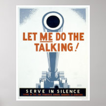 Let me do the Talking! Serve in Silence - WPA Print