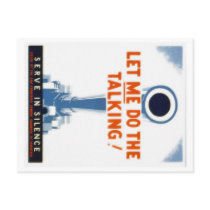 Let Me Do The Talking WWII Poster postcards