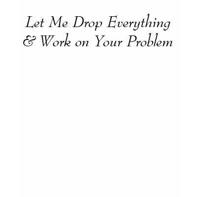 Let Me Drop Everything & Work on Your Problem T Shirt by murphy0