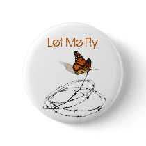 Let Me Fly -  Butterfly Caught in Barbed Wire Pins