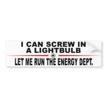 Let Me Run Energy bumper stickers
