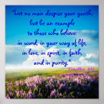 Let No Man Despise Your Youth (Tim 4:12) Purity Print