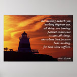Let nothing disturb you posters