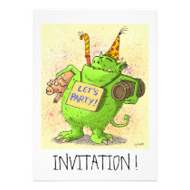 let´s party ! funny invitation card invitations