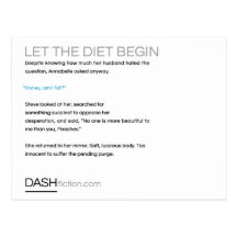 Let the Diet Begin Postcard