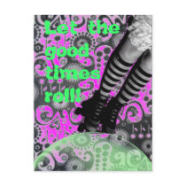 Let the good times roll! invitation postcard