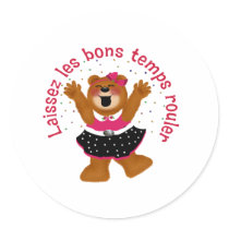 Let The Good Times Roll Teddy Bear stickers