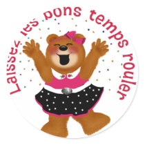 Let The Good Times Roll Teddy Bear stickers