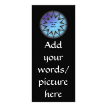 "Let the Son shine" sunburst in blue Custom Rack Card