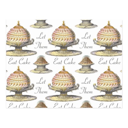 Let Them Eat Cake French Pastry Chef Postcard Zazzle