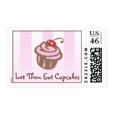 Let Them Eat Cupcakes Postage - Customized by pauletteparis